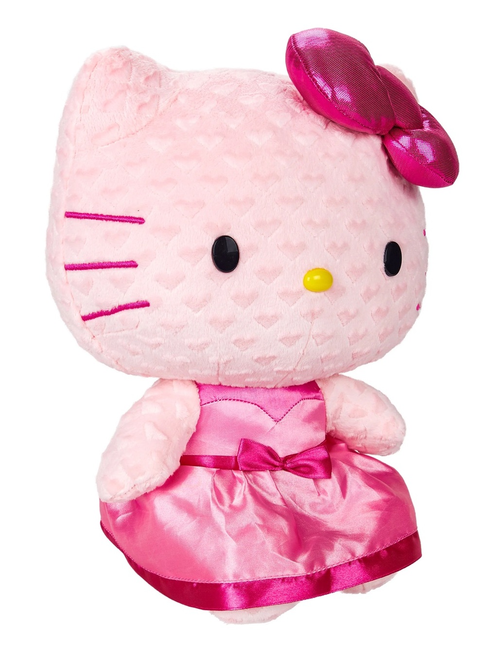 Hello Kitty Pink Plush with Shiny Fuchsia Bow and Dress